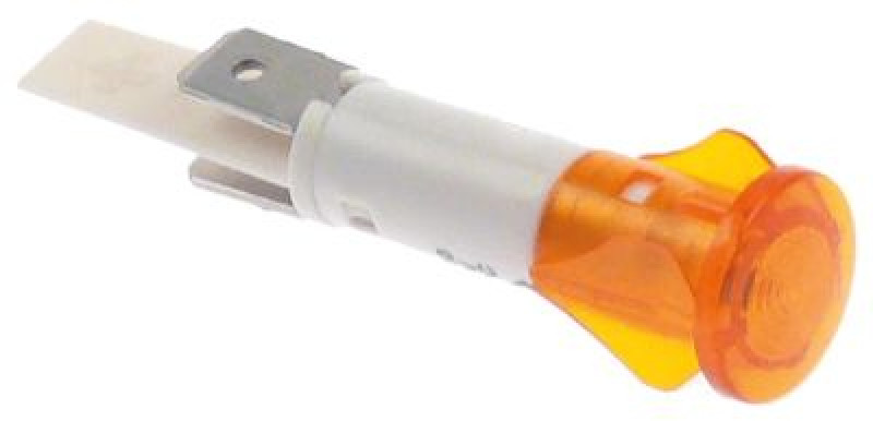 Лампочка сигнальная ø 10мм 400В жёлт. присоединение плоский штекер 6,3 мм