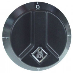 Рукоятка регулировочная переключатель 0-1-0-1  -°C ø 65мм ø ось 6x4,6мм срез сверху чёрн.