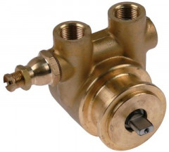 Головка насоса хомутовое соединение присоединение 3/8" GAS латунь Д 60мм с байпасом