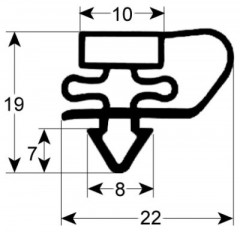 Уплотнитель изоляционный профиль 9150 Ш 460мм Д 595мм посадочный размер