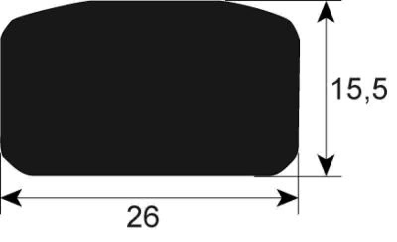 Уплотнитель варочного котла профиль 3010 Д 2000мм