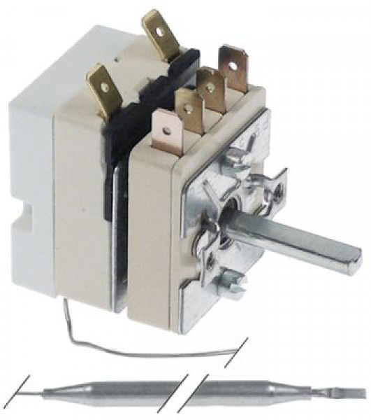 Термостат темп. макс. 110°C 1-полярн. NO 16А ø датчик 6мм Д датчик 113мм