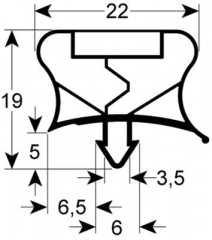 Уплотнитель изоляционный профиль 9792 Ш 385мм Д 640мм посадочный размер
