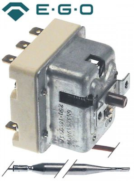 Термостат защитный темп. выкл. 250°C 3-полярн. 20А ø датчик 6мм Д датчик 87мм