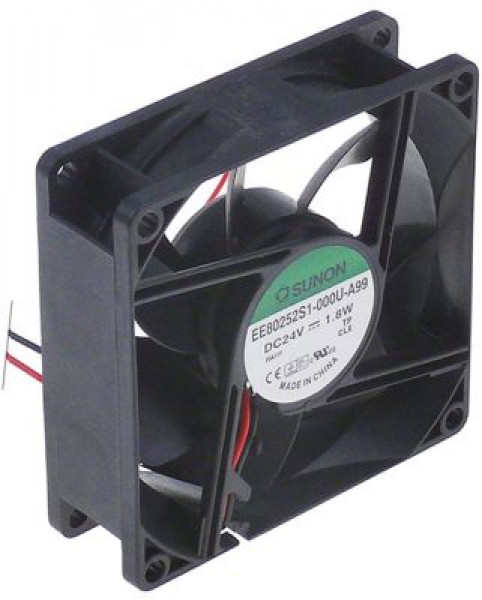 Вентилятор осевой  24VDC 1,7Вт Д 80мм Ш 80мм В 25мм подшипник подшипник скольжения