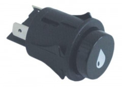 Выключатель нажимной кнопочный монтажные размеры ø25 мм чёрн. 2NO 250В