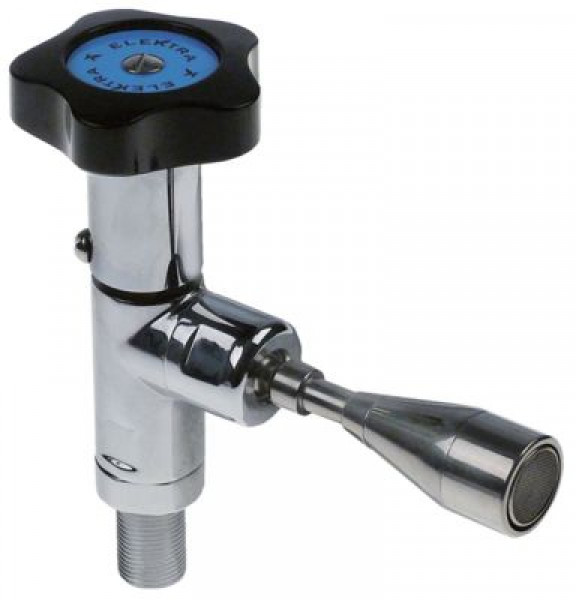 Кран для воды латунь полирован. голуб./чёрн. комплект