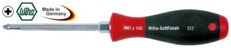 Отвёртка крестовая крестовой шлиц общая длина 186мм размер PH1 длина лезвия 80мм