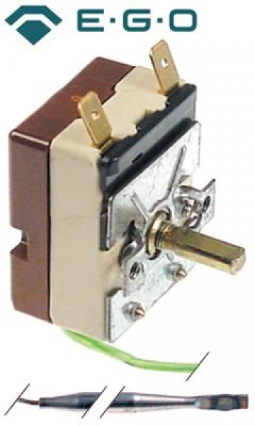 Термостат темп. макс. 115°C 1-полярн. 1NO 16А ø датчик 4мм Д датчик 124мм