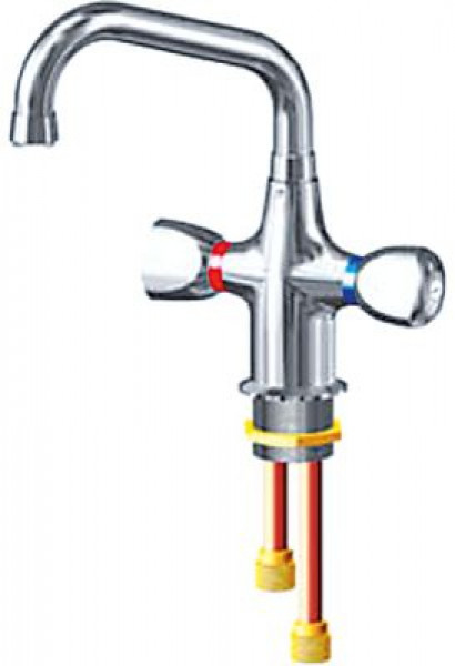 Кран-смеситель моноблочный верхняя часть крана с поворотным изливом присоединение G 3/4" 3/4"