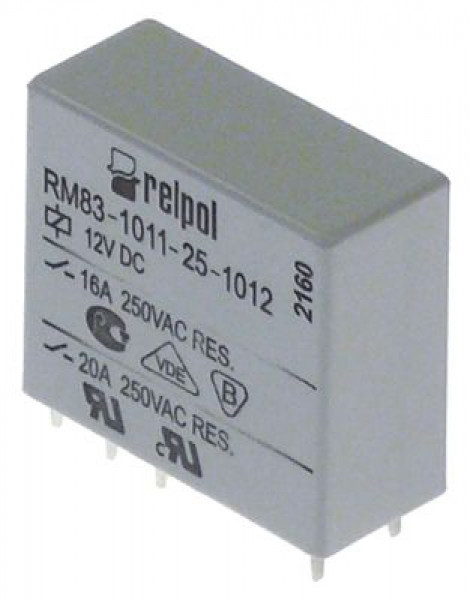 Реле для печатного монтажа Italiana Relè 12VDC 1CO присоединение штыри 95.65/95.75 размер растра 5мм