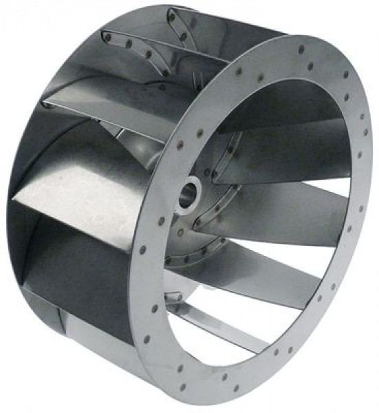 Крыльчатка вентилятора В1 120мм В2 46мм Д1 ø 270мм Д2 ø 195мм Д3 ø 23мм лопатки 12