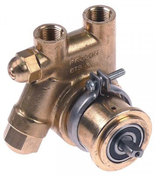 Насос хомутовое соединение присоединение 3/8" NPT латунь Д 82мм с фильтром ø ось 4,8x11мм 100л/ч