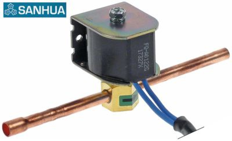 Клапан электромагнитный 220-240В присоединение 6 мм паечн. соединение Д 143мм