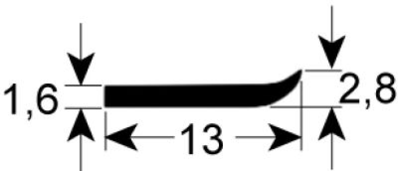Уплотнитель Ш 13мм Д 3500мм для панели управления подходит для BOURGEOIS