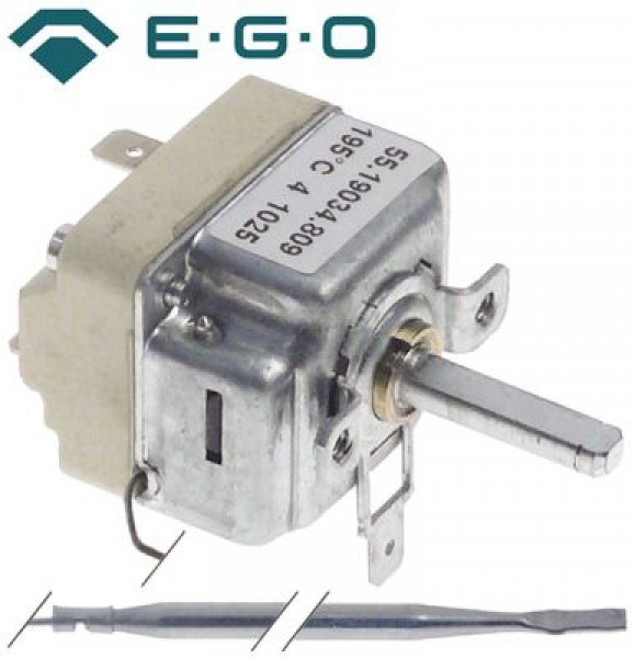 Термостат темп. макс. 195°C 1-полярн. 1NO 16А ø датчик 4мм Д датчик 90мм