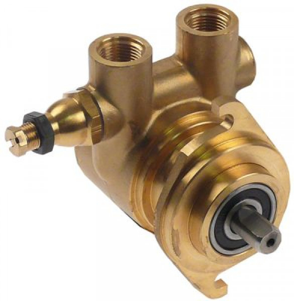 Головка насоса фланец с 2мя отверстиями присоединение 3/8" GAS латунь Д 75мм с байпасом