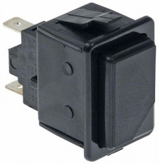 Выключатель нажимной кнопочный монтажные размеры 23x32 мм чёрн. 1NO 230В