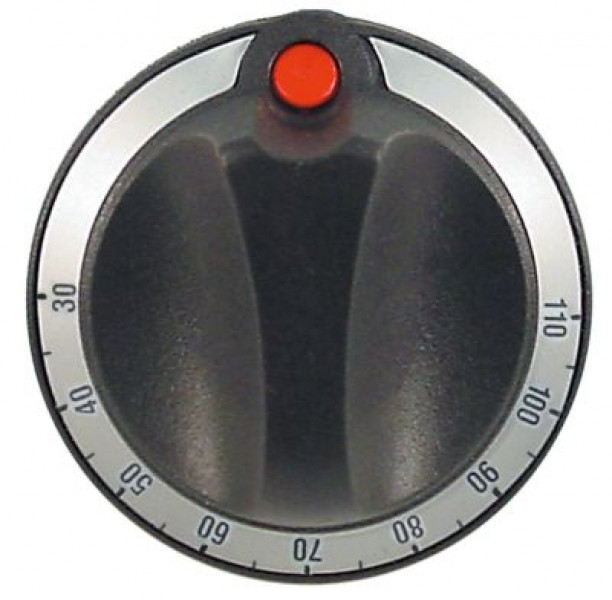 Рукоятка регулировочная термостат темп. макс. 110°C ø 55мм ø ось 6x4,6мм