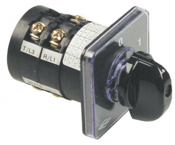 Выключатель поворотный 12А ø ось 5x5мм длина оси 23мм присоединение винтовое соединение