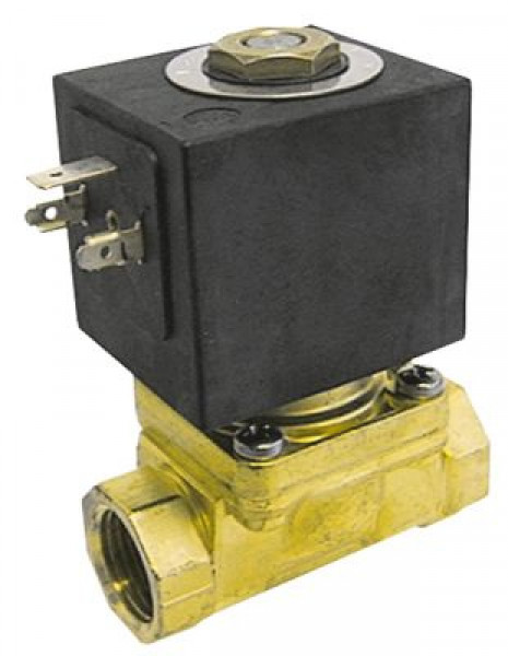 Клапан электромагнитный латунь DN 17мм присоединение 3/4" Д 79мм 2-ходов.