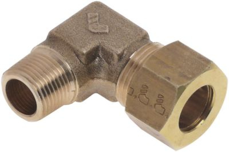 Соединение угловое резьбовое труба ø  11/12/14мм Р1: 3/8" Р2: 1/2"