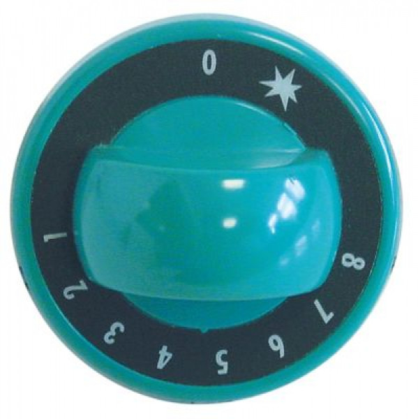 Рукоятка регулировочная газовый термостат 1-8 ø 70мм ø ось 8x6,5мм срез сверху зелён.