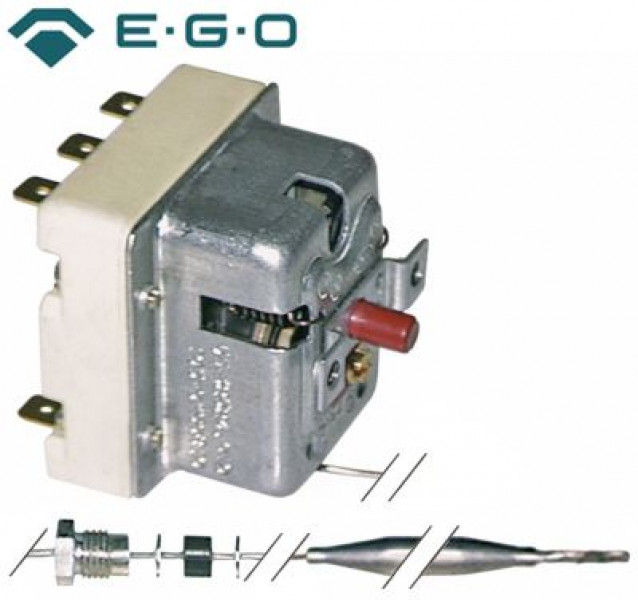 Термостат защитный темп. выкл. 145°C 3-полярн. 20А ø датчик 3мм Д датчик 178мм