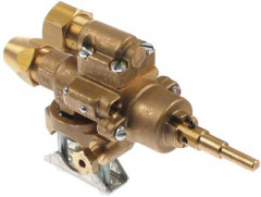 Кран газовый вход для газа фланец трубы ø23 мм выход для газа M17x1 (труба-ø 10 мм)