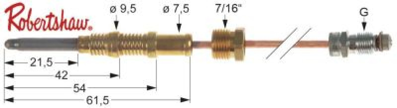 Термоэлемент ASA 11/32 Д 24" - 610мм 7/16" ROBERTSHAW