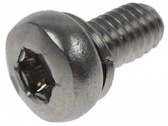 Винт с плоской головкой резьба M4 звездообразн. насадка Torx Д резьбы 8мм