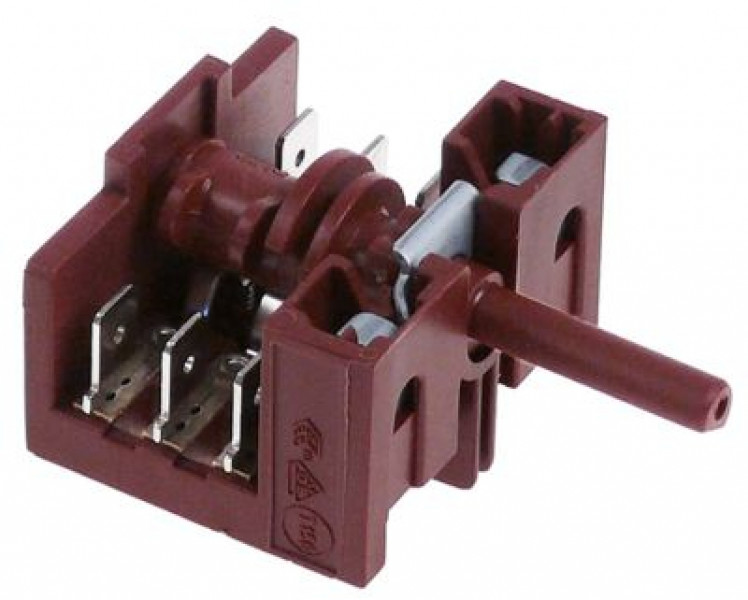 Выключатель кулачковый 16А последовательность включения 1-0-2 ø ось 6x4,6мм