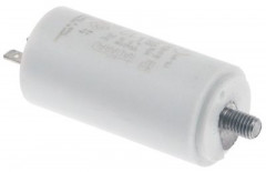 Конденсатор рабочий 400В пластмасса M8 присоединение плоский штекер 6,3 мм ø 35мм Д 95мм