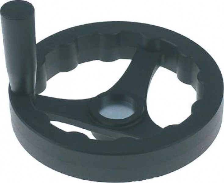 Маховичок Д1 35мм Д2 60мм резьба M6 расст-ние меж. отвер-ми 6мм ø 160мм Д1 ø 32мм