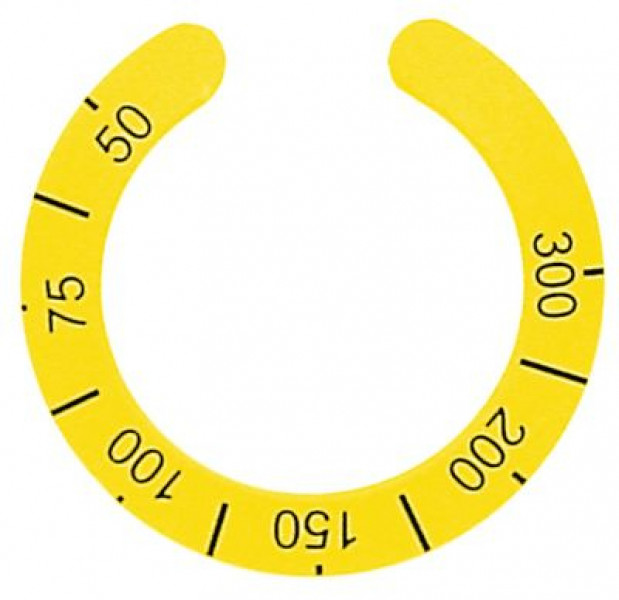 Маркировка регулировочной ручки термостат темп. макс. 300°C 50-300°C жёлт.