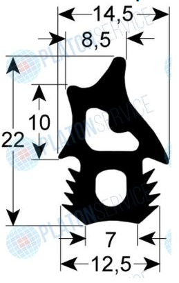 Уплотнитель KGN1630A/KGN1564A для пароконвектомата Unox XEVC-0711-E1R; XEVC-0711-EPR; XEVC-0711-GPR