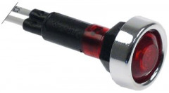 Лампочка сигнальная ø 10мм 240В красн. присоединение кабель 300 мм длина провода 300мм