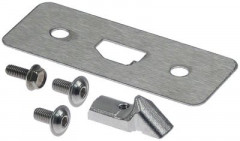 Щеколда чугун В 13мм Д 30мм Ш 14мм с конусом тип одноступенчат. резьба крепления M4