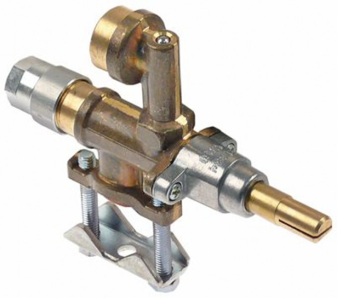 Кран газовый тип 7KPa МЖ  -мм вход для газа фланец трубы ø23 мм