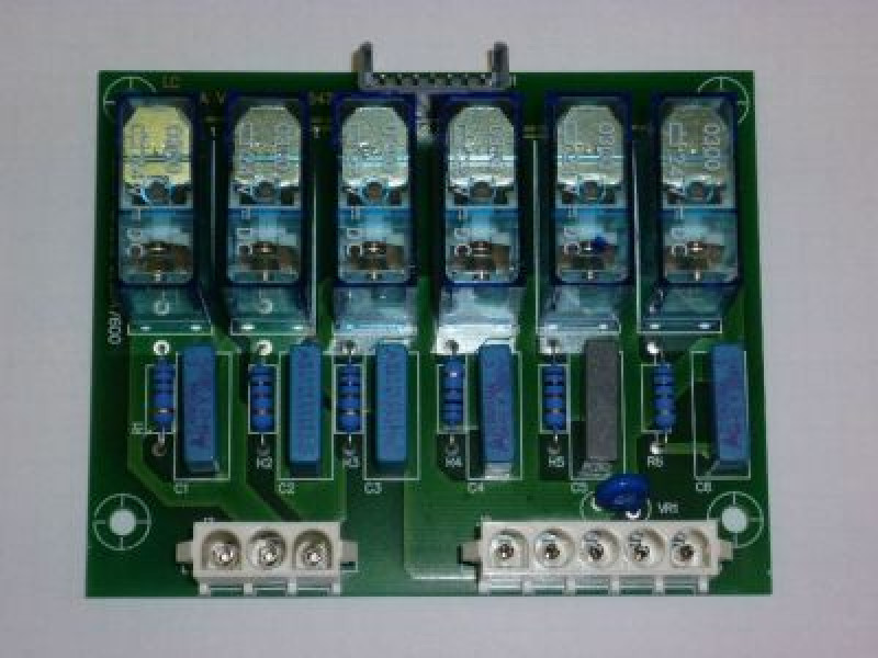 SCHEDA ELETTRONICA 6 RELÈ dimensioni 100x80 mm