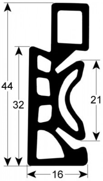 Уплотнитель для тележки-стеллажа профиль 4150 Д 540мм Кол-во в уп-вке 1