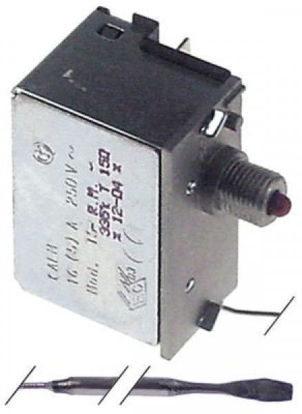 Термостат защитный темп. выкл. 123°C 1-полярн. 16А ø датчик 3мм Д датчик 200мм