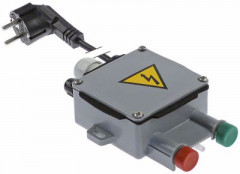 Выключатель кнопочный 230В присоединение кабель 1800 мм зелён./красн.