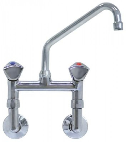 Кран-смеситель настенный GEV GASTROTOP CLASSIC арматура стенка верхняя керамическая часть