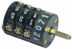 Выключатель поворотный 20А ø ось 5x5мм длина оси 25мм присоединение винтовое соединение