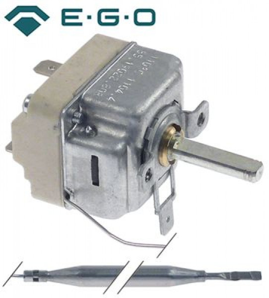 Термостат темп. макс. 110°C 1-полярн. 1NO 16А ø датчик 6мм Д датчик 133мм