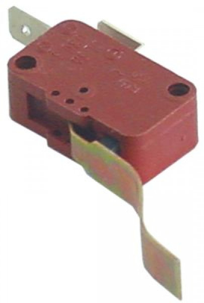 Микровключатель приводится в действие при помощи рычага 250В 10А