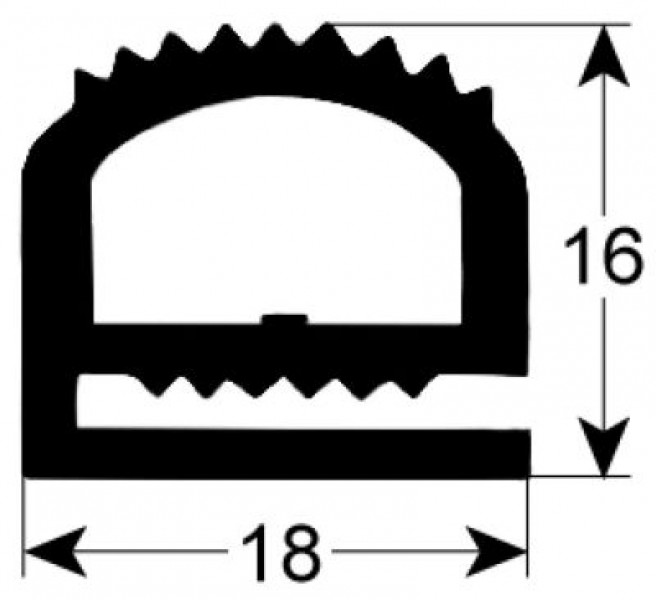Уплотнитель изоляционный профиль 9170 Ш 630мм Д 1233мм наружный размер