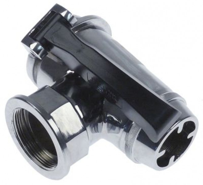 Кран опорожнения хромированная латунь  с накидной гайкой A 90мм B1 80мм B 151мм