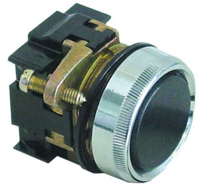 Выключатель нажимной кнопочный чёрн. монтажные размеры ø30 мм